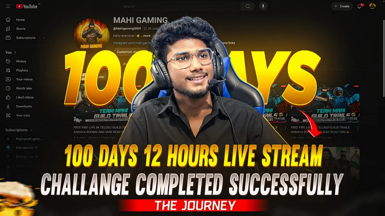 "I Streamed 12 Hours Daily for 100 Days - The Journey🎥 ❤️"