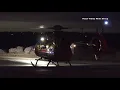 Helicopter lands on phelan road to airlift crash victim