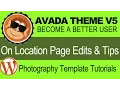 Avada theme tutorials version 5 photography on locations page edit