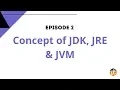 Concept of JDK JRE and JVM - Java Tutorial for Beginners EP2