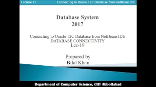 Database Connectivity 01 - Connectivity of Oracle database with Java using Netbeans 01