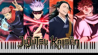 jujutsu kaisen all openings 1 4 on piano free midi 