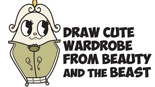How to Draw Wardrobe from Beauty and the Beast Cute Kawaii Easy Step by Step Drawing for Kids