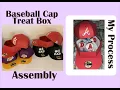 Baseball Hat Treat Boxes Step By Step Assembly Process