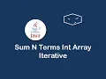 sum n terms int array iterative in java