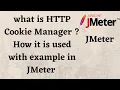what is HTTP Cookie Manager How it is used with example in JMeter