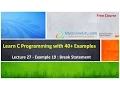 C Programming - Lecture 27