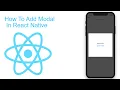 How to create modal in react native