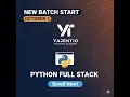 Python Full Stack Developer Course New Batch Starting October5 2025 - Enroll Now
