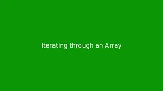 Chapter 6 Iterating through an Array