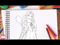 Princess Rapunzel Coloring Easy Step-by-Step Tutorial for Kids