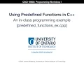 Predefined Functions in C