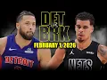 Detroit Pistons vs Brooklyn Nets Full Game Highlights - February 1 2026 NBA Season