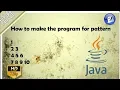 Java most logical pattern program