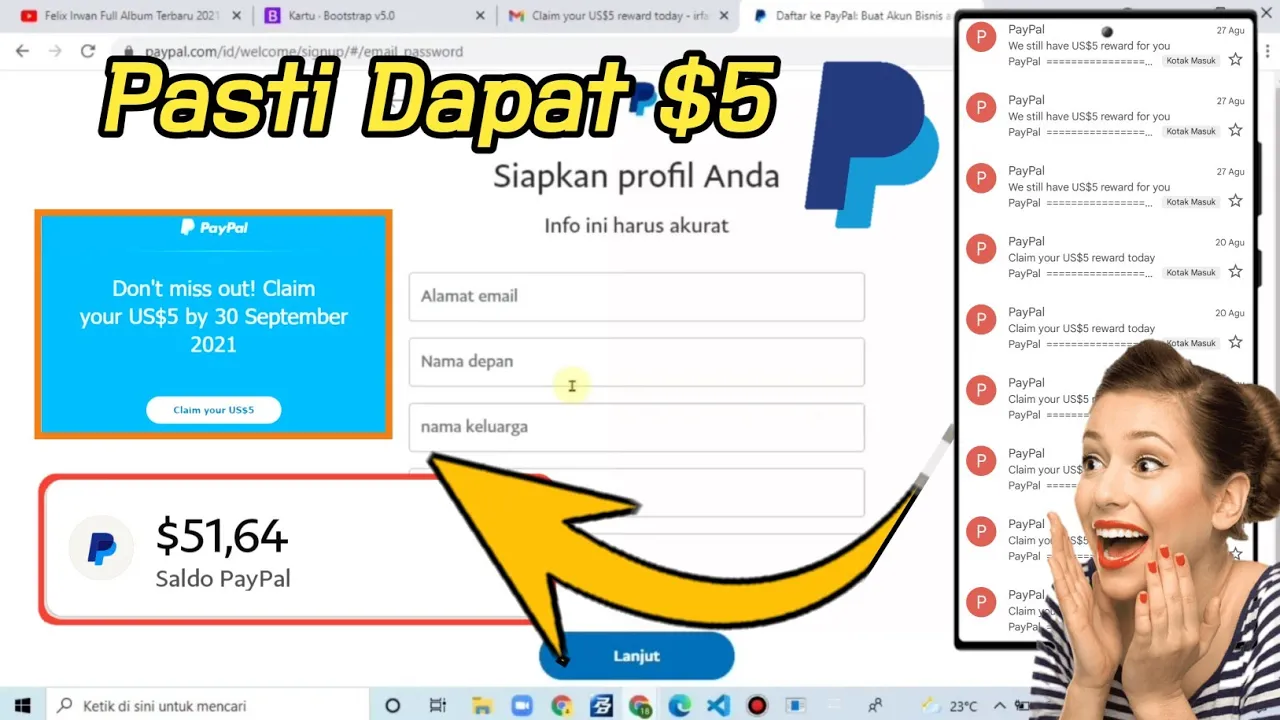 CARA TUKAR PAYPAL JADI DANA