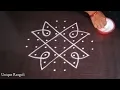 Download Lagu Latest Sikku kolam with 8-2 straight dots | Easy neli kolam with 8 dots | Kolangal by Unique Rangoli