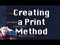 C Creating a Custom Print Method Operator Overloading Series 4
