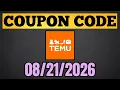 TEMU Coupon Code August 2026 - TEMU Discount Code Promo Code