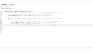 Fibonacci Series in Java Eclipse