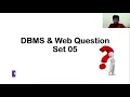 DBMS Web Question set - Day 05