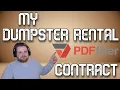 MY DUMPSTER RENTAL CONTRACT FREE TEMPLATE