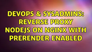 DevOps SysAdmins Reverse proxy nodejs on nginx with prerender enabled