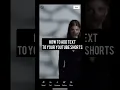 How to add text on YT Shorts and time it