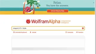 Integrals with Wolfram Alpha