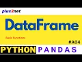 Pandas DataFrame basic functions
