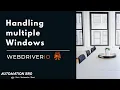 How to handle multiple windows in WebdriverIO
