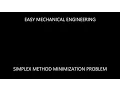 simplex method minimization problem