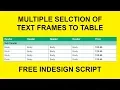 Indesign Tutorial 02 Create multiple tables using indesign script