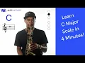 C Major Scale on Alto Saxophone Eb Concert