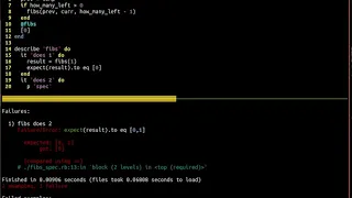 fibonacci by recursion with tests in ruby Narrated