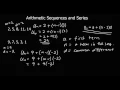 Arithmetic Sequences