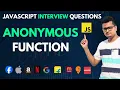 Anonymous Funtion in JavaScript Frontend Interview Question JS Interview Questions