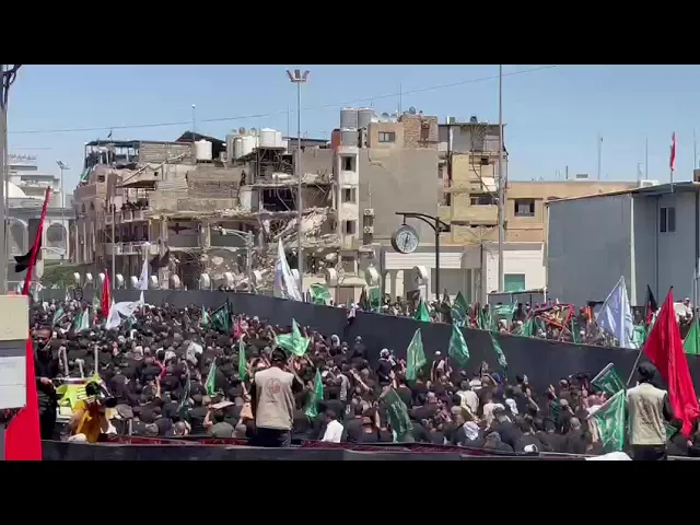 ⁣جموع غفيرة من المعزين تشارك في ركضة طويريج بمحافظة كربلاء المقدسة.
