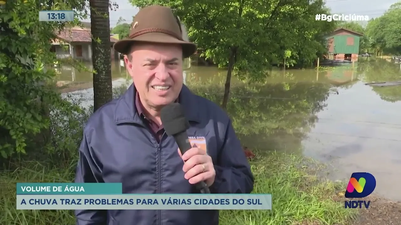 Intensidade das chuvas causa problemas em várias cidades da região Sul de SC