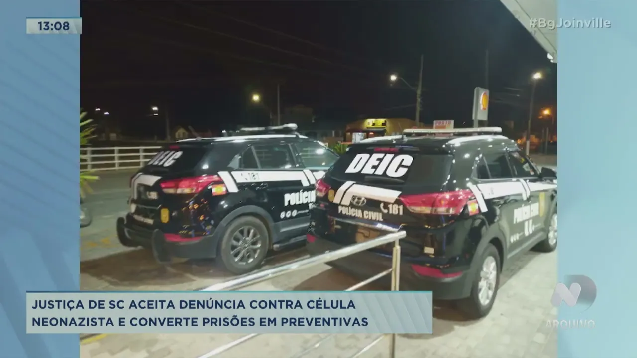 Justiça de SC aceita denúncia contra célula neonazista e converte prisões em preventivas