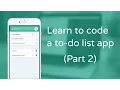 Learn to code a to-do list app in JavaScript - Part 2