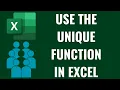 How to Use the Unique Function in Excel