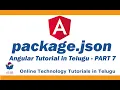 what is package json in angular What is the file package json Angular Tutorial in Telugu Part 7