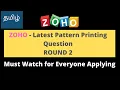 Tricky Pattern Printing Question explained easily zoho interview question tamil zoho latest