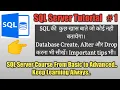 SQL Server Tutorial 1 Create Alter Drop database with an example also Imp tips for database