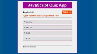 Build A Quiz App With Javascript Plus ES6 Classes Js Project 8 Of 10