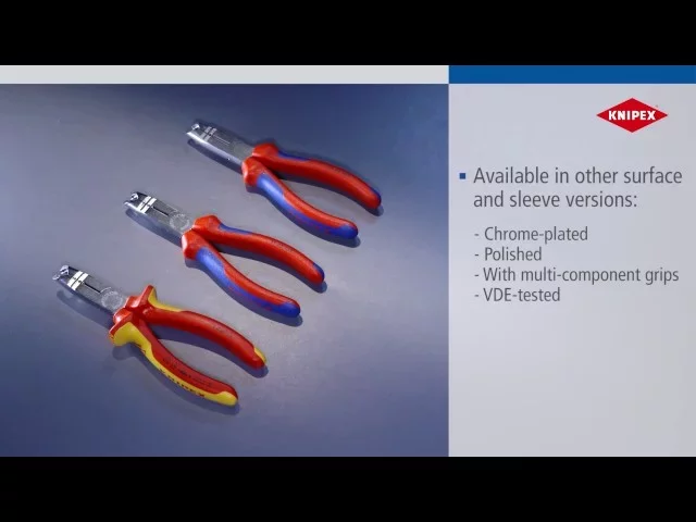 Abisolier- und Schneidzange, Isolierung bis Ø10 mm, blau-roter Griff 165mm, Knipex - K1342165
