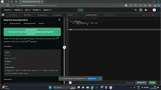 Swap the array elements GFG POTD Python Solution geeks for geeks problem of the day python solution