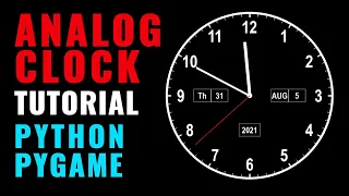 Python Beginner Project Tutorial Analog Clock