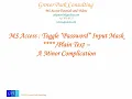 Toggle Password Input Mask Plain Text A Minor Complication