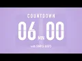6 Minute Countdown Timer Flip Clock with Bell Alerts